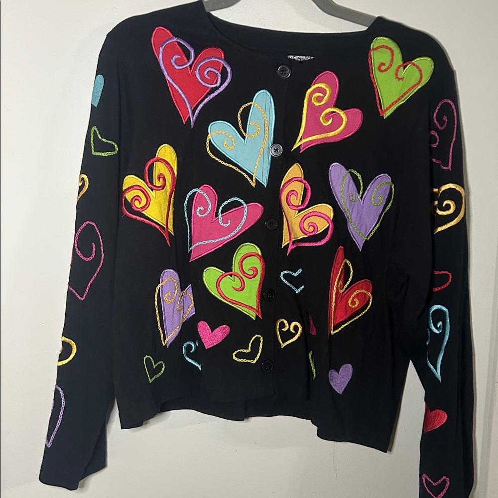 Vintage Michael Simon Lite Hearts cardigan